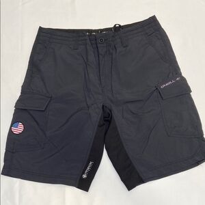 O'Neill Black Cargo Shorts with Relaxed Fit
